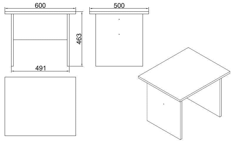 Τραπεζάκι Σαλονιού Xylia Λευκό 60x50x46.3 εκ. Μελαμίνης