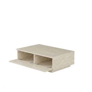 Τραπεζάκι Σαλονιού Drymonas Travertine 90x60x28.6 εκ. Μελαμίνης - Pakobazaar