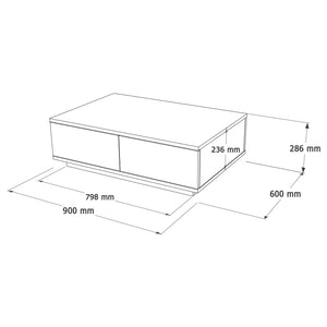 Τραπεζάκι Σαλονιού Drymonas Travertine 90x60x28.6 εκ. Μελαμίνης - Pakobazaar