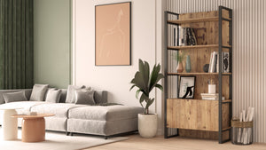Βιβλιοθήκη Amfipoli Ατλαντικό Πεύκο 90x34x180 εκ. Μελαμίνης