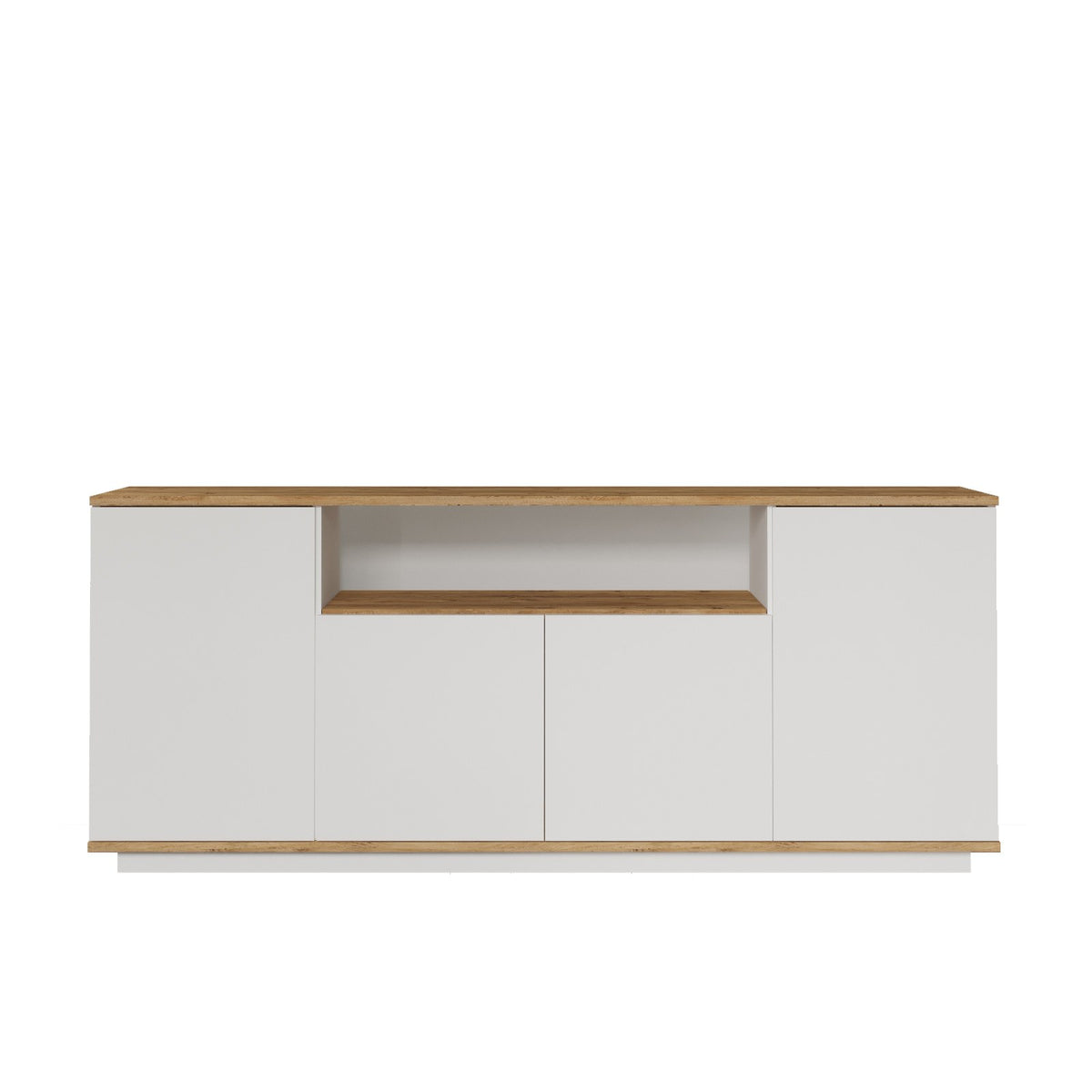 Κονσόλα Glinado Ατλαντικό Πεύκο - Λευκό 180x44.5x75 εκ. Μελαμίνης