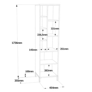 Στήλη Αποθήκευσης Koroni Λευκό 45x35.5x173.6 εκ. Μελαμίνης