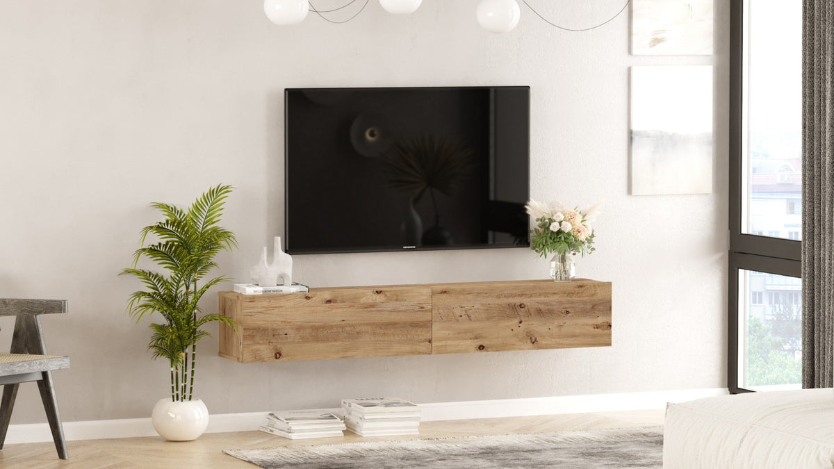 Έπιπλο Τηλεόρασης Atsipopoulo Ατλαντικό Πεύκο 180x31.6x29.6 εκ. Μελαμίνης