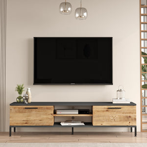 Σετ Σαλονιού Sachtouria Ατλαντικό Πεύκο - Ανθρακί 160x35x39.1 εκ. Μελαμίνης