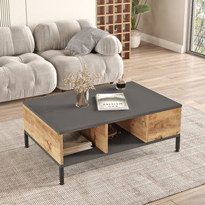 Σετ Σαλονιού Sachtouria Ατλαντικό Πεύκο - Ανθρακί 160x35x39.1 εκ. Μελαμίνης