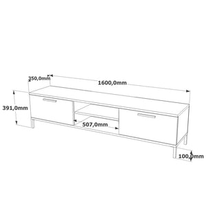 Σετ Σαλονιού Sachtouria Ατλαντικό Πεύκο - Ανθρακί 160x35x39.1 εκ. Μελαμίνης