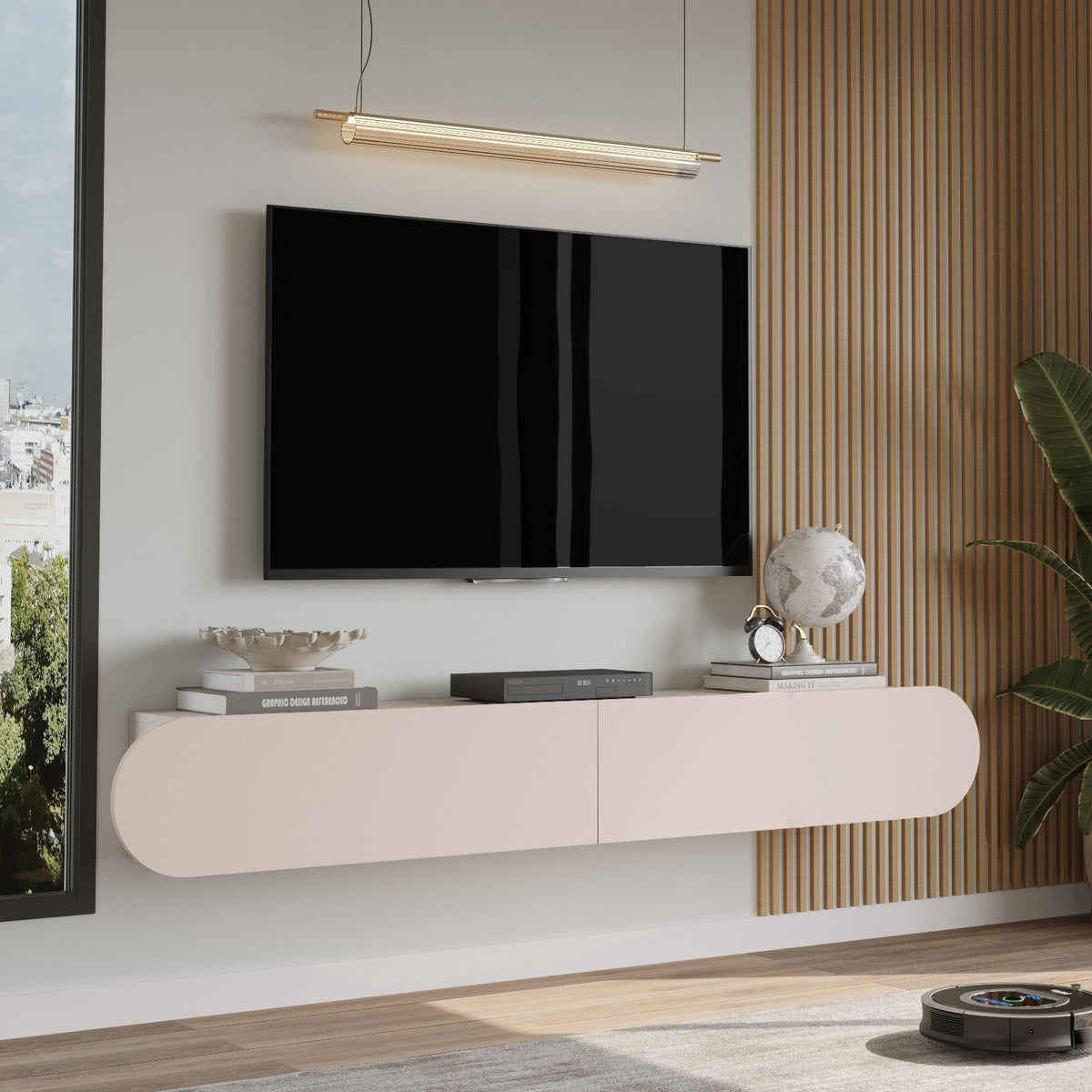 Έπιπλο Τηλεόρασης Tolo Άμμου 200x31.6x29.6 εκ. Μελαμίνης