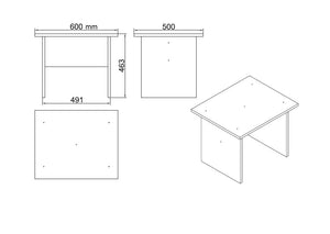 Σετ Γραφείου Paramali Δρυς - Μαύρο 140x60x73.8 εκ. Μελαμίνης