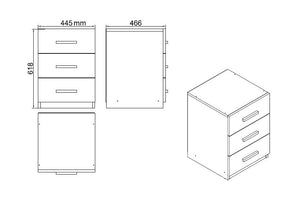 Σετ Γραφείου Paramali Δρυς - Μαύρο 140x60x73.8 εκ. Μελαμίνης