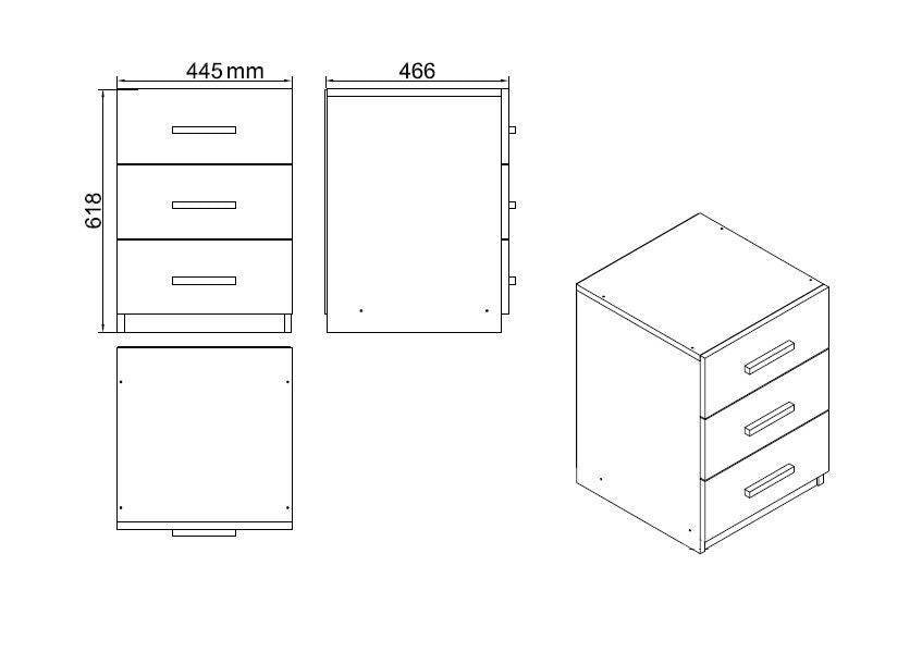 Σετ Γραφείου Paramali Δρυς - Μαύρο 140x60x73.8 εκ. Μελαμίνης