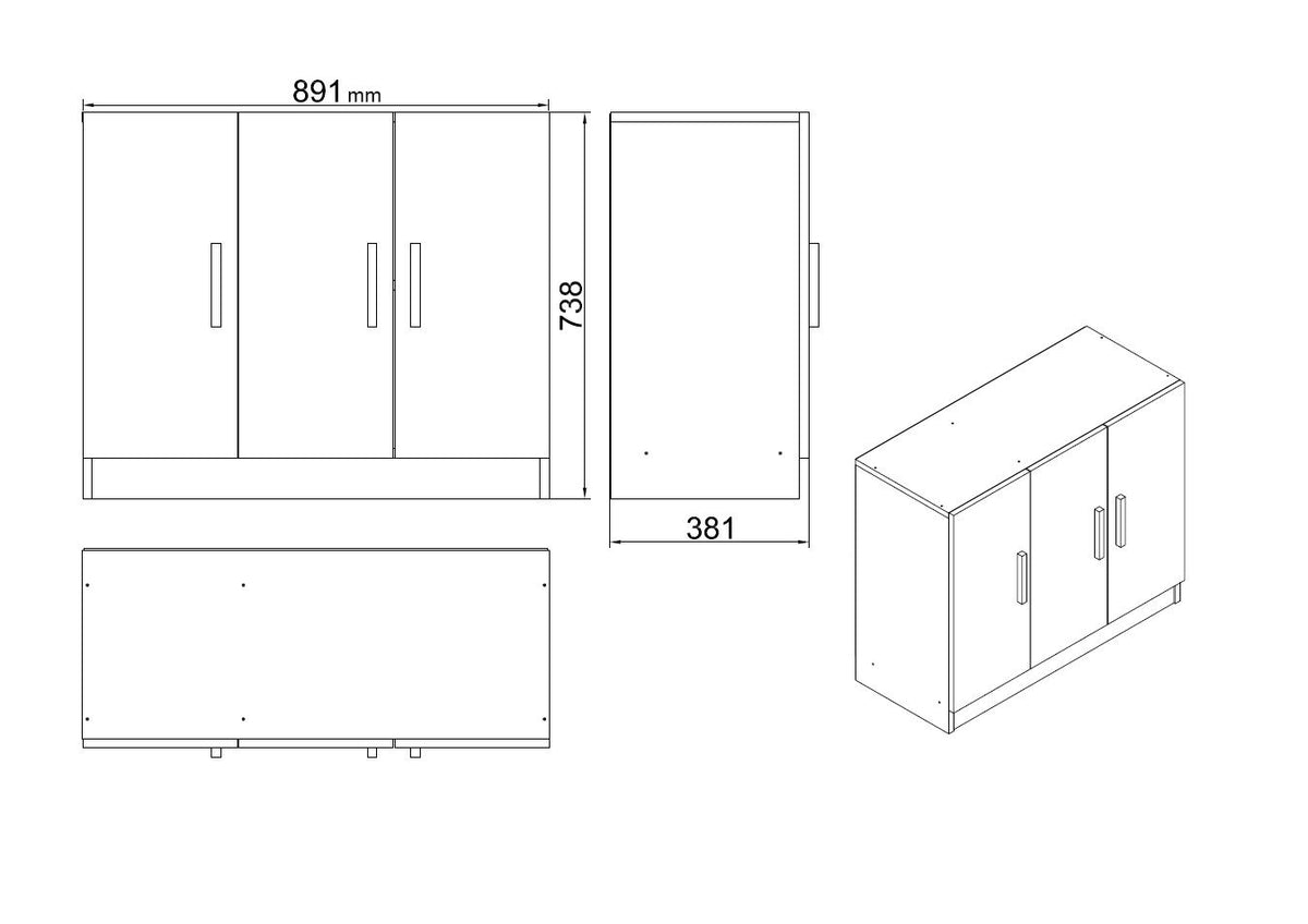 Σετ Γραφείου Paramali Δρυς - Μαύρο 140x60x73.8 εκ. Μελαμίνης