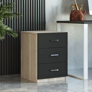 Σετ Γραφείου Paramali Δρυς - Μαύρο 140x60x73.8 εκ. Μελαμίνης
