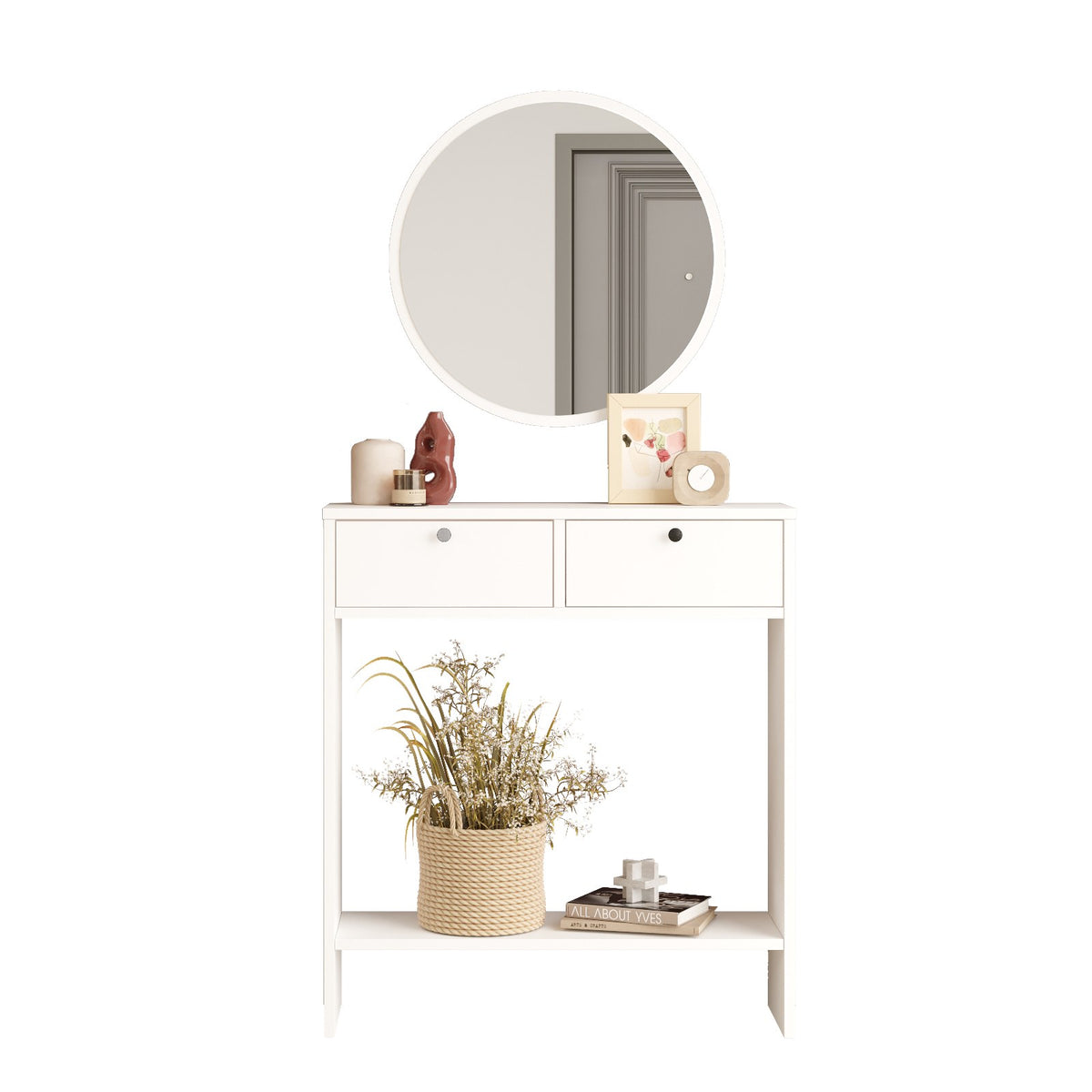Μπουφές Konstantinata Λευκό 80.4x24.2x90 εκ. Μελαμίνης