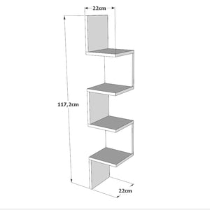 Ράφι Τοίχου Meniko Λευκό 22x22x117.2 εκ. Μελαμίνης