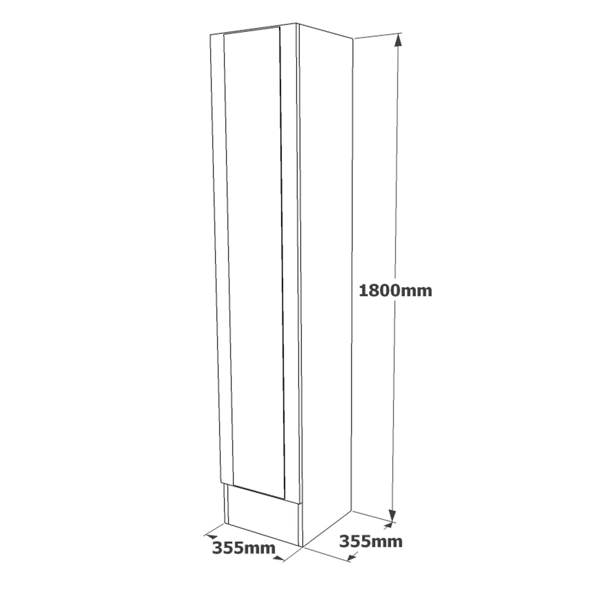 Έπιπλο Εισόδου Spata Ατλαντικό Πεύκο 35.5x35.5x180 εκ. Μελαμίνης