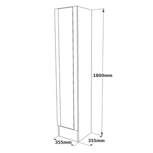 Έπιπλο Εισόδου Spata Ατλαντικό Πεύκο 35.5x35.5x180 εκ. Μελαμίνης