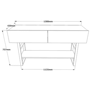 Έπιπλο Εισόδου Pelagos Ατλαντικό Πεύκο 138.8x43x75.7 εκ. Μελαμίνης