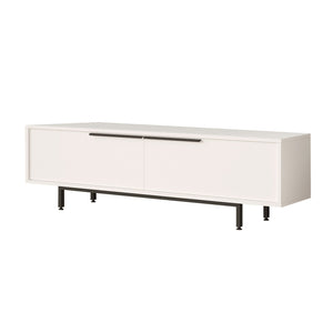 Έπιπλο Τηλεόρασης Alyki Λευκό 160x35.5x45.1 εκ. Μελαμίνης