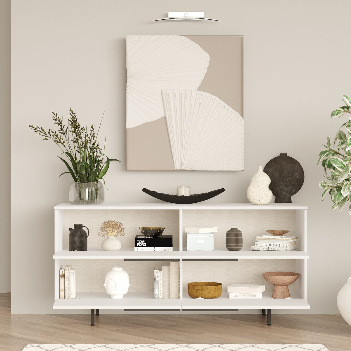 Κονσόλα Agridia Λευκό 160x44.5x74.3 εκ. Μελαμίνης