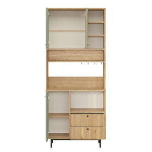 Στήλη Αποθήκευσης Katakolo Δρυς - Πράσινο 88x35.5x205 εκ. Μελαμίνης