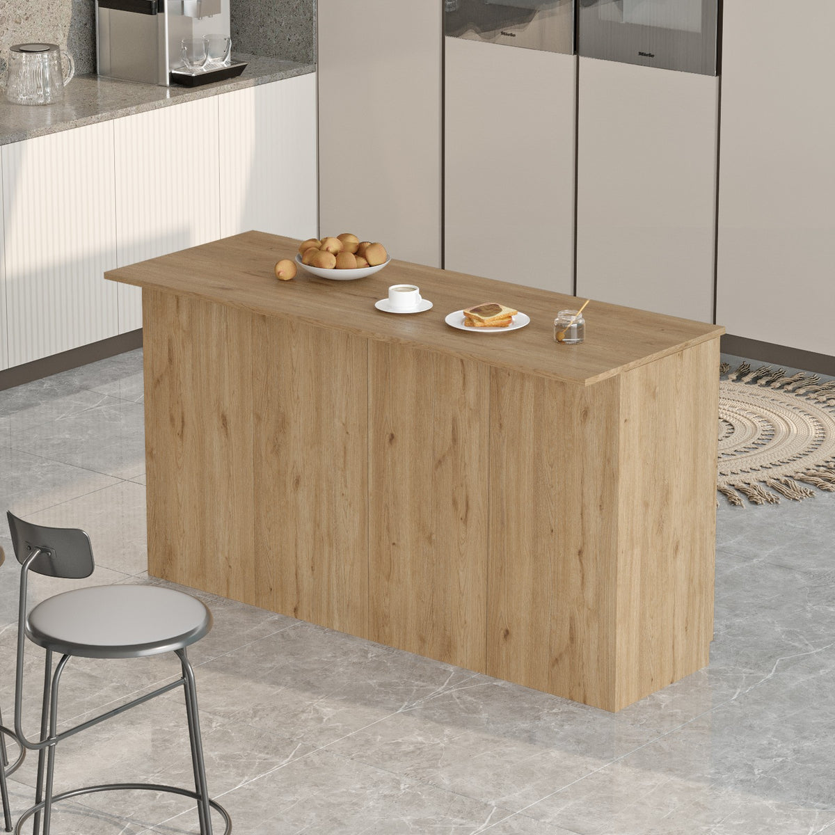 Τραπέζι Κουζίνας Lagia Δρυς 160x60x90 εκ. Μελαμίνης