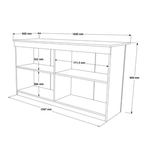 Τραπέζι Κουζίνας Lagia Δρυς 160x60x90 εκ. Μελαμίνης
