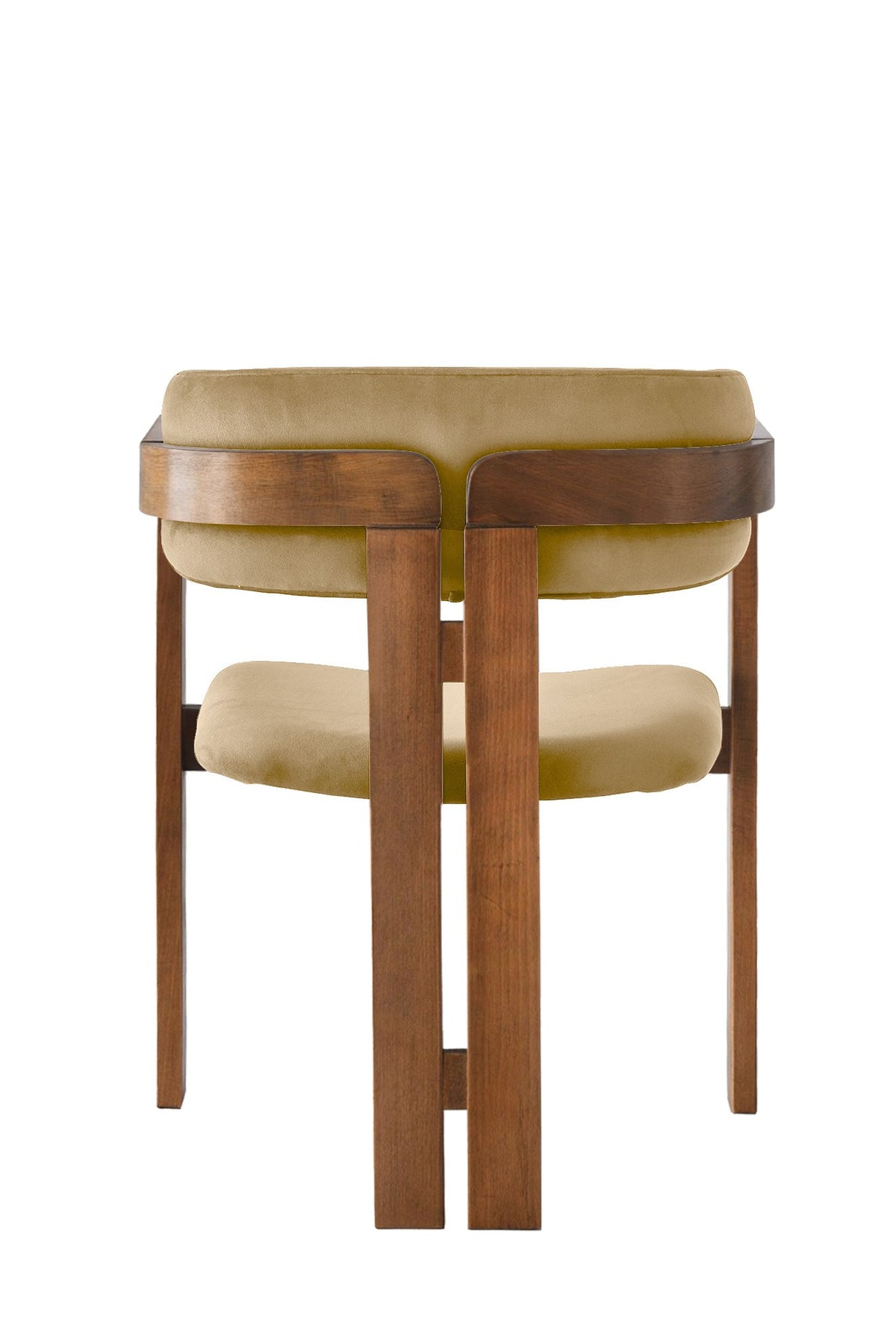 Καρέκλα Kos Καρυδί - Ανοιχτό Taupe 58x49x76 εκ.