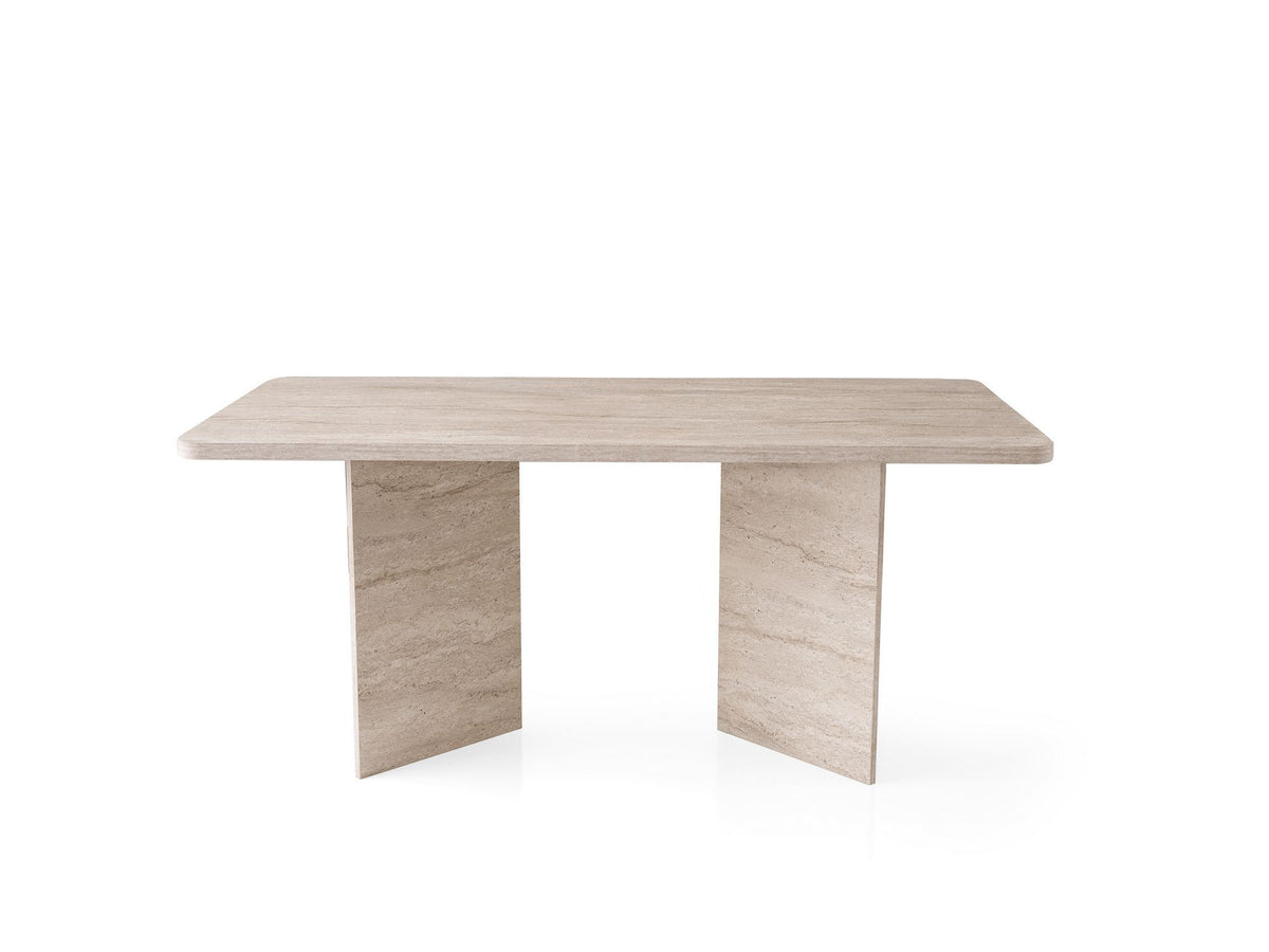 Τραπέζι Τραπεζαρίας Lafonissi Travertine 180x90x77 εκ. Μελαμίνης