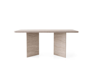 Τραπέζι Τραπεζαρίας Lafonissi Travertine 180x90x77 εκ. Μελαμίνης