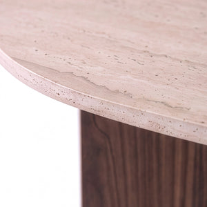 Τραπεζάκι Σαλονιού Pikermi Travertine - Καρυδί 139.5x79.5x42 εκ. Μελαμίνης