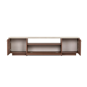 Έπιπλο Τηλεόρασης Gialiskari Travertine - Καρυδί Milano 180x35x46 εκ. Μελαμίνης
