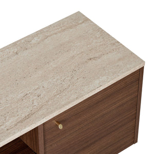 Έπιπλο Τηλεόρασης Gialiskari Travertine - Καρυδί Milano 180x35x46 εκ. Μελαμίνης