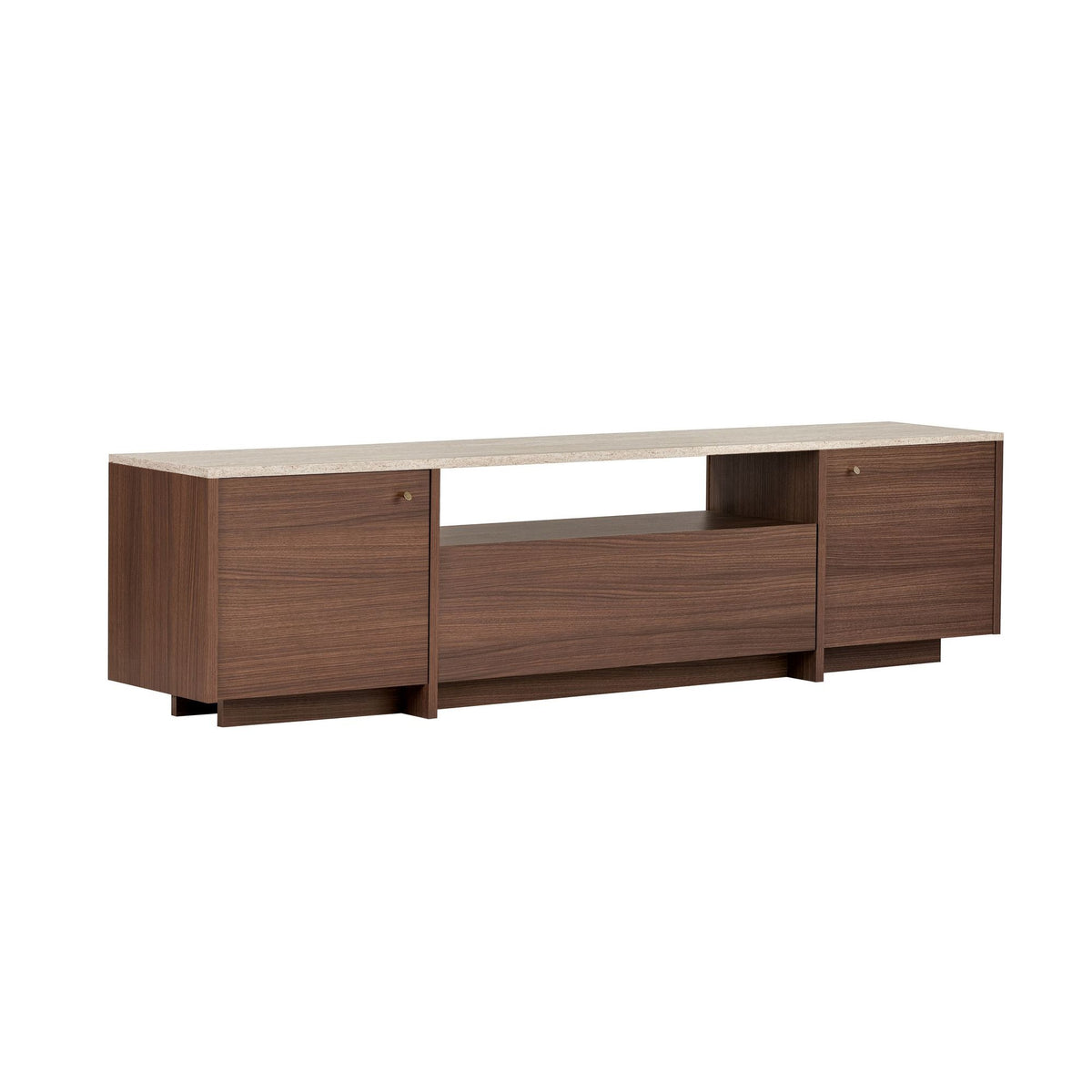 Έπιπλο Τηλεόρασης Gialiskari Travertine - Καρυδί Milano 180x35x46 εκ. Μελαμίνης