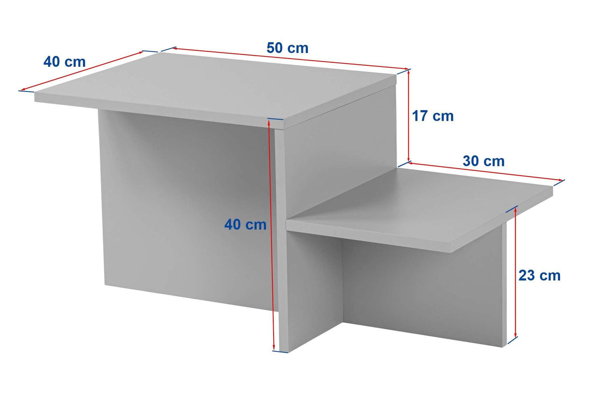 Τραπεζάκι Σαλονιού Pouri Travertine - Καρυδί Venezia 80x40x40 εκ. Μελαμίνης