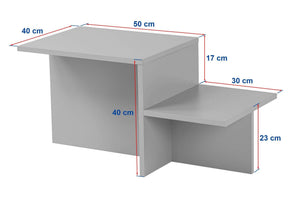 Τραπεζάκι Σαλονιού Pouri Travertine - Καρυδί Venezia 80x40x40 εκ. Μελαμίνης