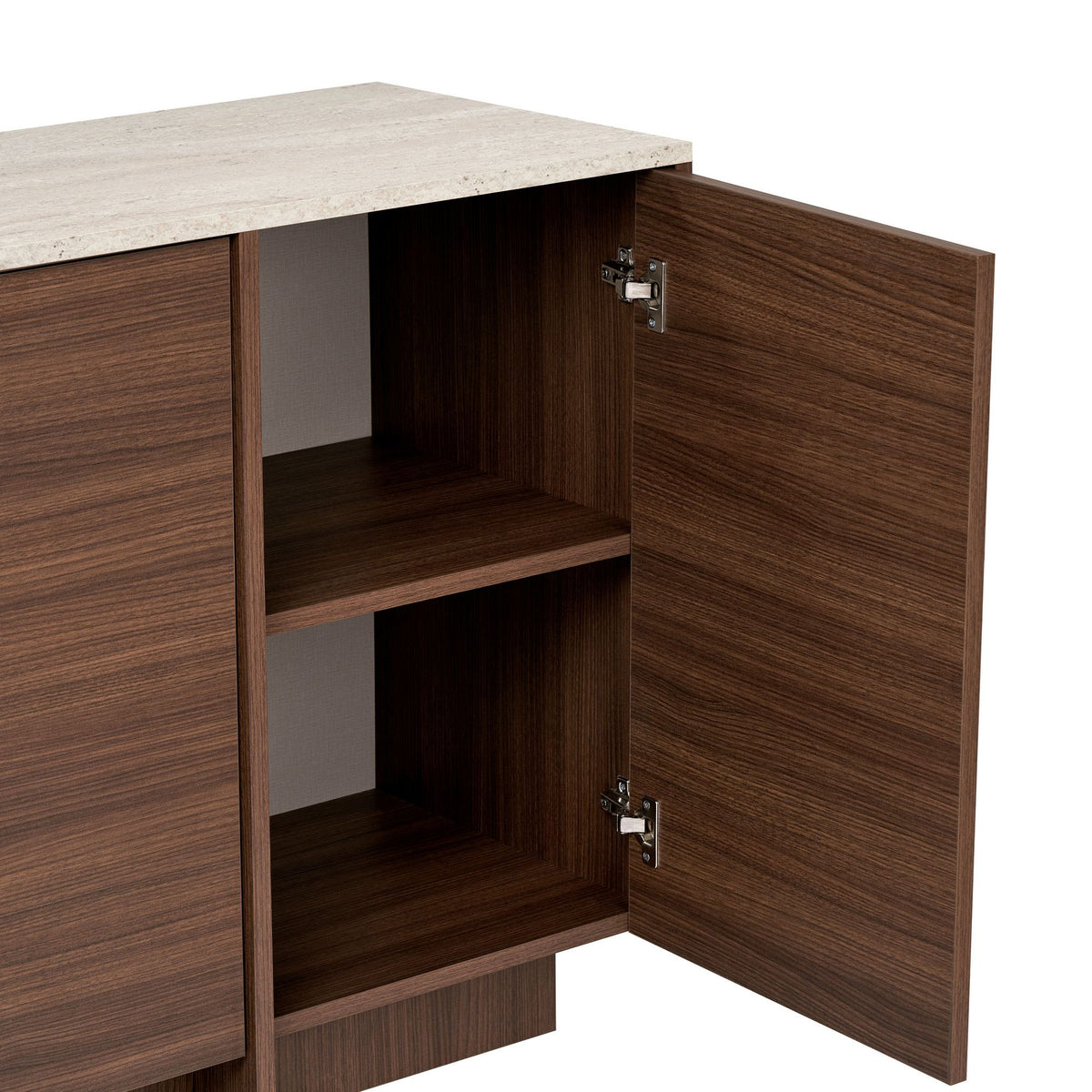 Κονσόλα Myrina Travertine - Καρυδί Milano 180x45x82 εκ. Μελαμίνης