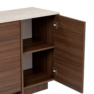 Κονσόλα Myrina Travertine - Καρυδί Milano 180x45x82 εκ. Μελαμίνης