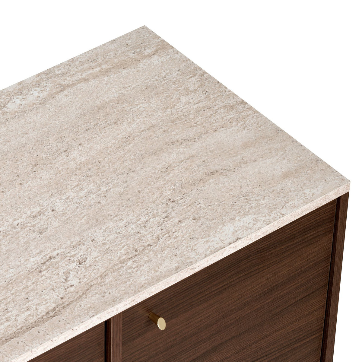 Κονσόλα Myrina Travertine - Καρυδί Milano 180x45x82 εκ. Μελαμίνης