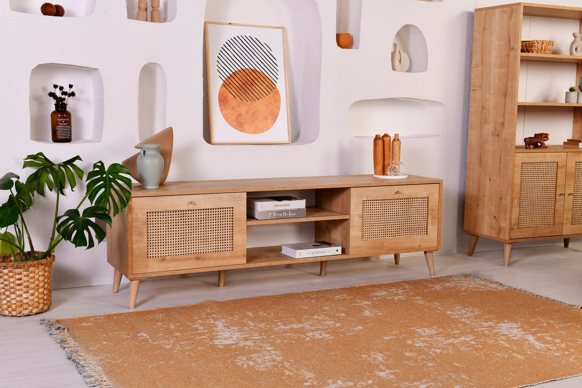 Έπιπλο Τηλεόρασης Pyrgaki Δρυς 180x40x55 εκ. Μελαμίνης