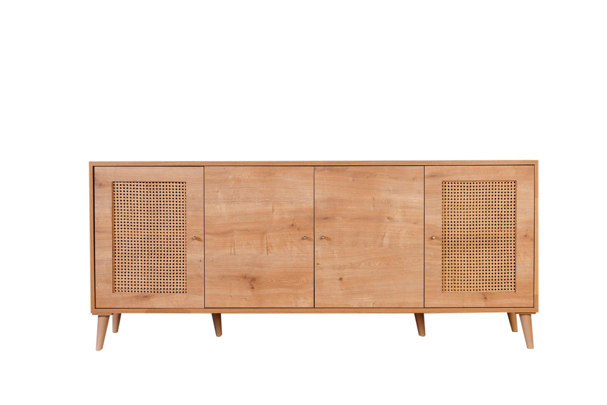 Κονσόλα Pyrgaki Δρυς 180x41x81 εκ. Μελαμίνης