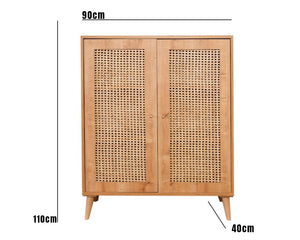 Μπουφές Pyrgaki Δρυς 40x40x110 εκ. Μασίφ Ξύλου