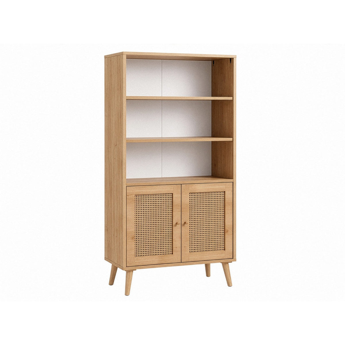 Βιβλιοθήκη Pyrgaki Δρυς 90x41x156.6 εκ. Μασίφ Ξύλου