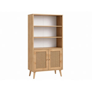 Βιβλιοθήκη Pyrgaki Δρυς 90x41x156.6 εκ. Μασίφ Ξύλου