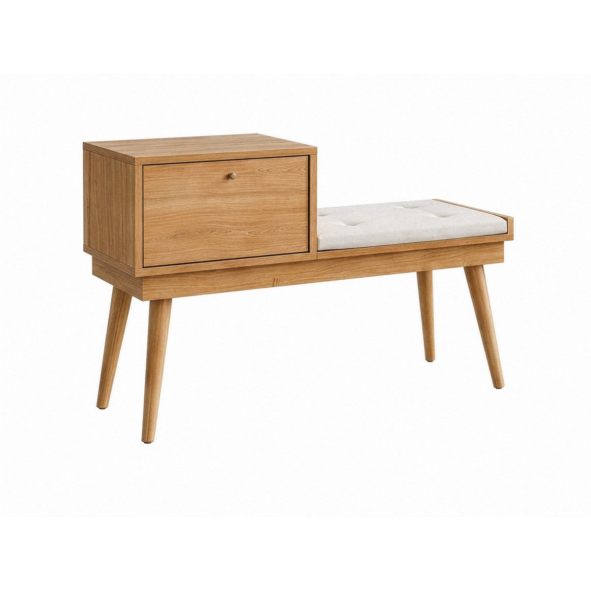 Παγκάκι Pentalofo Δρυς - Κρεμ 105x40x45 εκ.