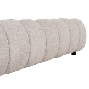 ΚΡΕΒΑΤΙ ΥΠΕΡΔΙΠΛΟ BUBBLE SM758.03 ΜΠΕΖ CHENILLE ΥΦΑΣΜΑ ΓΙΑ ΣΤΡΩΜΑ 180x200εκ