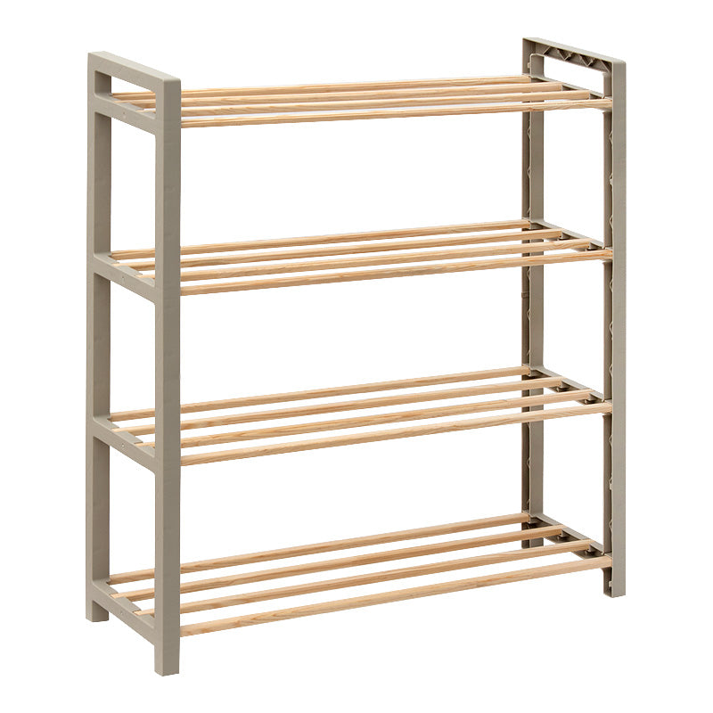 Παπουτσοθήκη ξύλινη - πλαστική χρώμα φυσικό - μπεζ 66x20x68εκ. - Pakobazaar