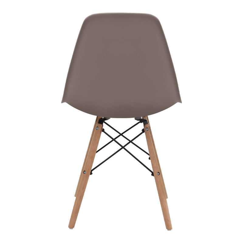 Καρέκλα τραπεζαρίας Nova  PP cappuccino - ξύλινο φυσικό πόδι 46x51x80εκ.