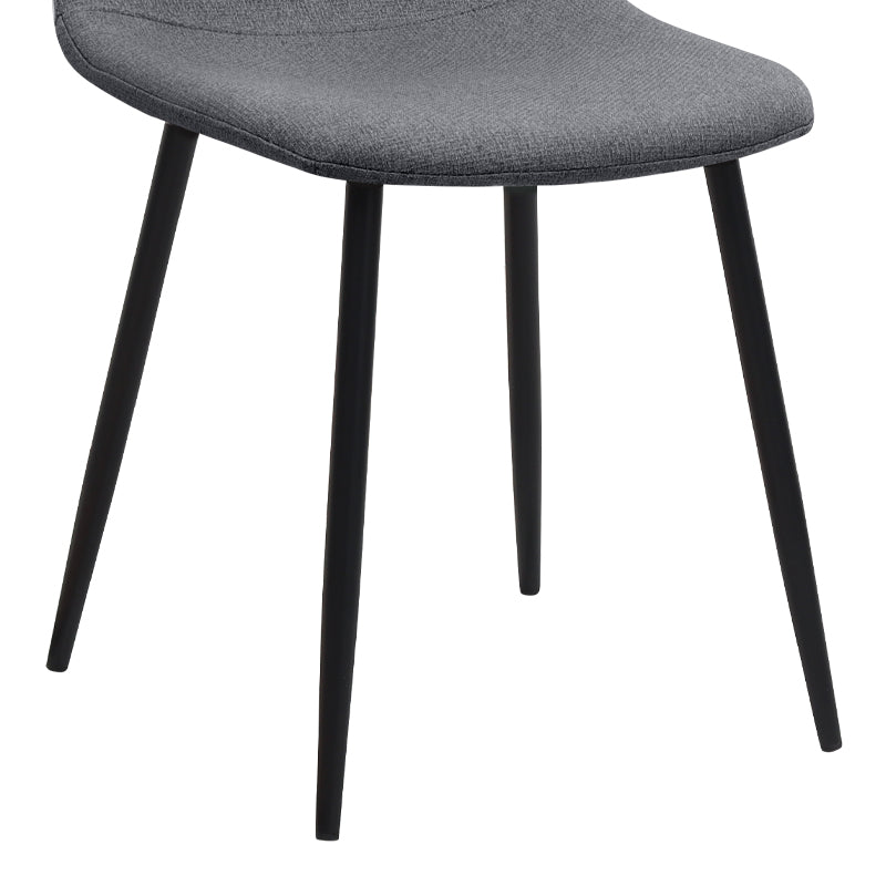 Καρέκλα τραπεζαρίας Iris  γκρι ύφασμα - μεταλλικό μαύρο πόδι 43x50x85εκ.
