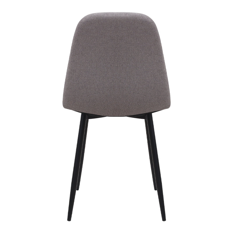 Καρέκλα τραπεζαρίας Iris  ανοιχτό μπεζ ύφασμα - μεταλλικό μαύρο πόδι 43x50x85εκ.