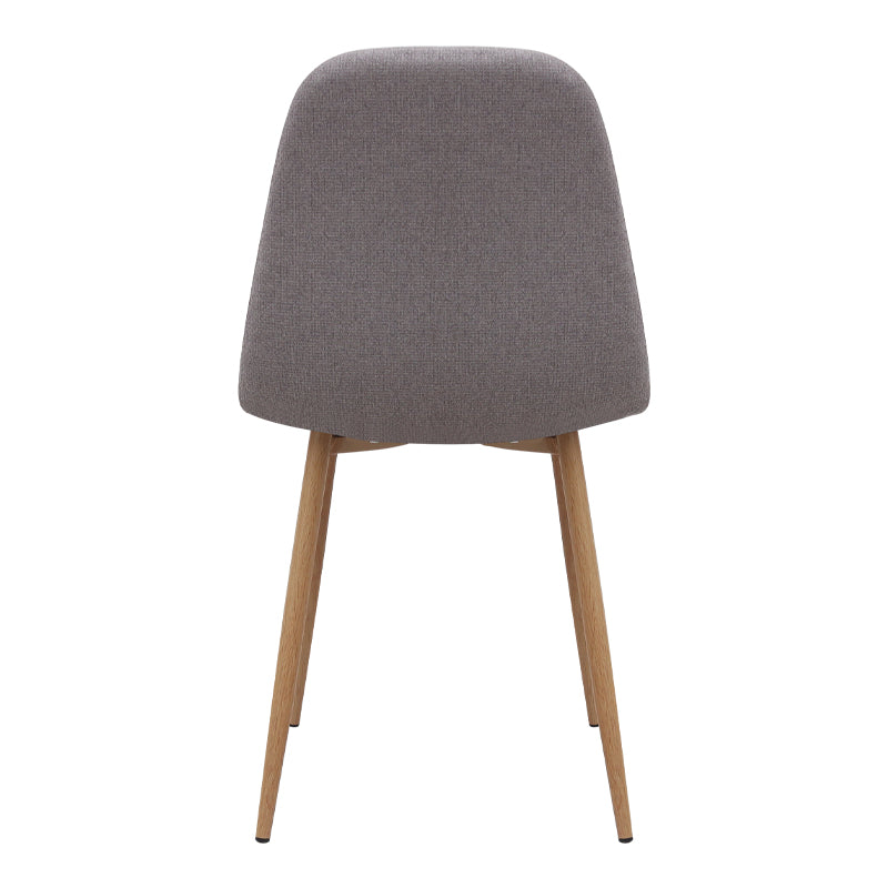 Καρέκλα τραπεζαρίας Iris  ανοιχτό μπεζ ύφασμα - μεταλλικό φυσικό πόδι 43x50x85εκ.